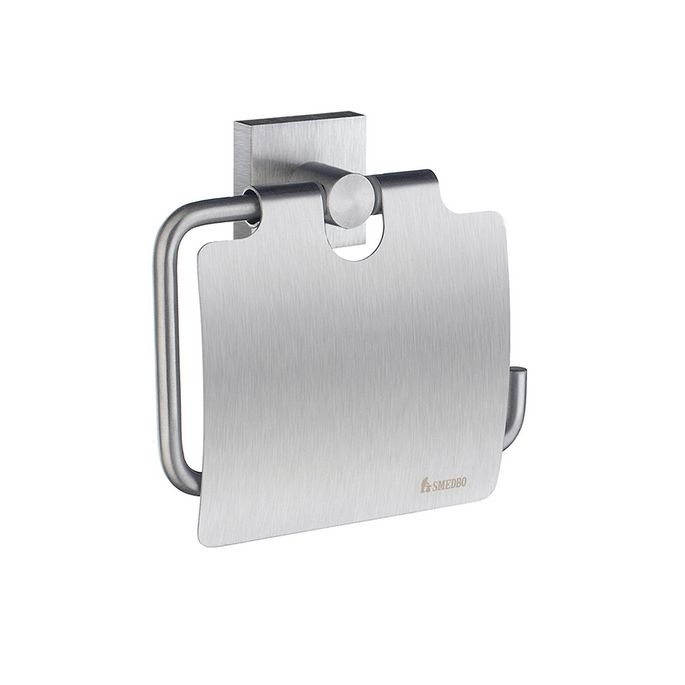 Smedbo Haus RS3414 Toilettenpapierhalter mit Klappe mattchrom