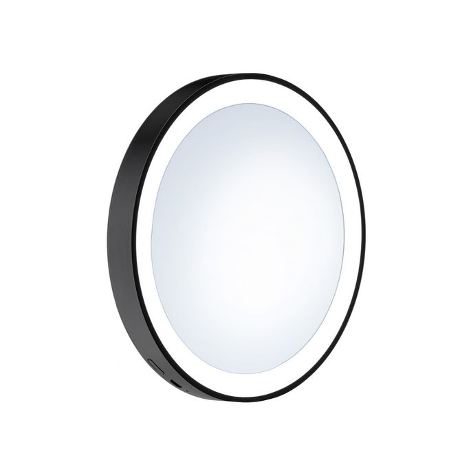 Smedbo Outline Lite FB625 vergrootspiegel met zuignappen en led verlichting 7x zwart