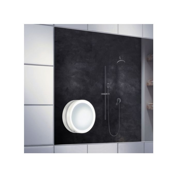 Smedbo Outline Lite FX625 Kosmetikspiegel mit Saugnäpfen und LED Beleuchtung 7x weiß
