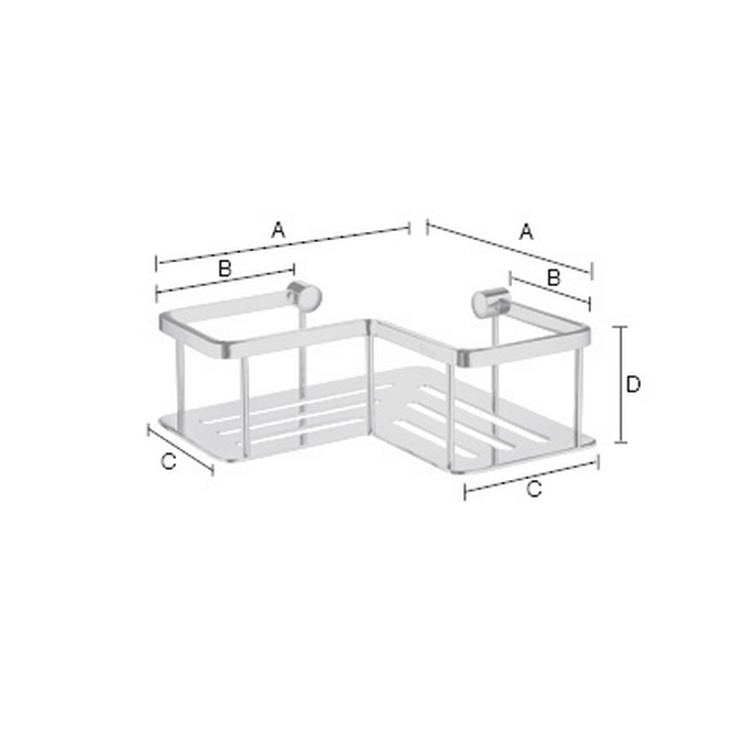 Smedbo Sideline DK3025 hoekdraadkorf 20 cm chroom