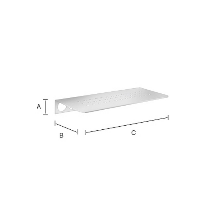 Smedbo Sideline DB3061 shelf 25 cm matte black