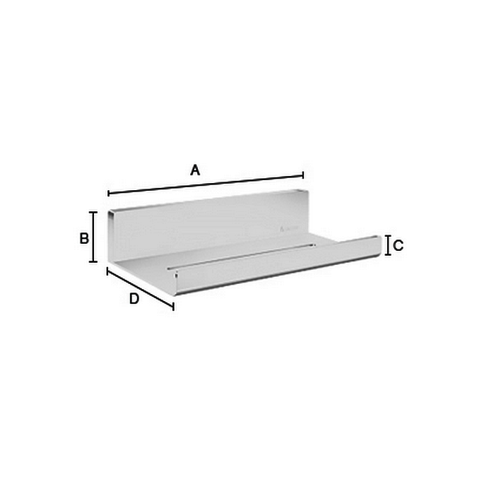 Smedbo Sideline DK5001 shelf 25 cm polished stainless steel