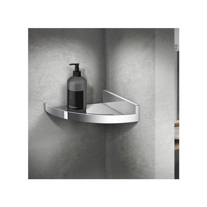 Smedbo Sideline DK5011 corner shelf polished stainless steel