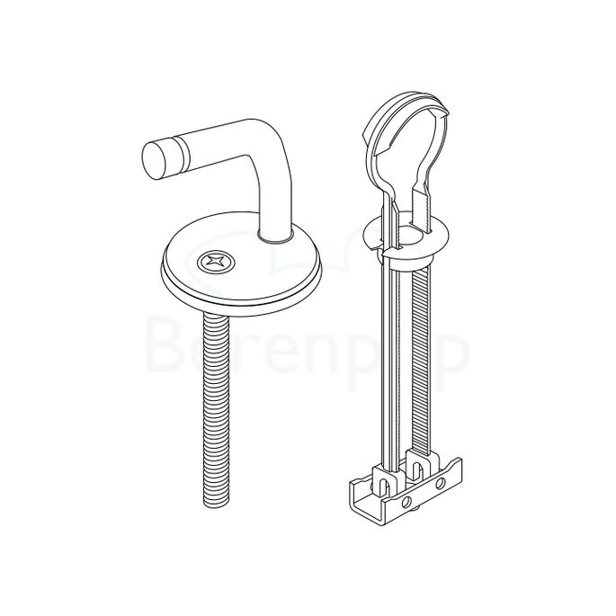 Villeroy en Boch Amadea 88100161 set of fixed hinges chrome