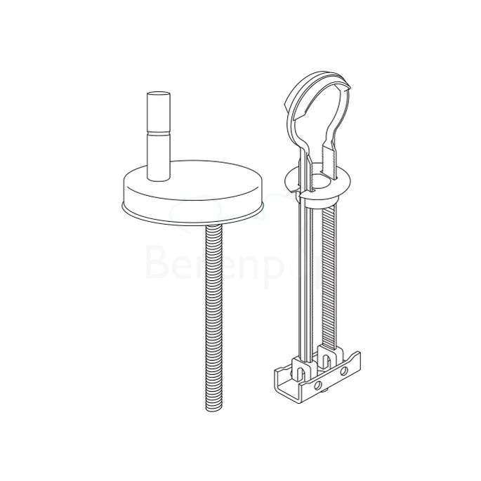 Villeroy en Boch Sentique 92205461 set verstellbar Scharniere chrom