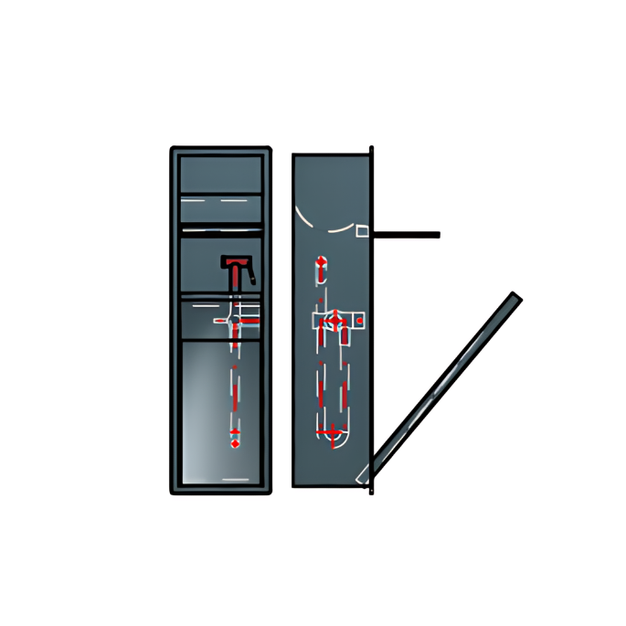 Inda MY Secret A8085BWM inbouwnis met toiletrolhouder en hygiënische douche190x660mm mat wit