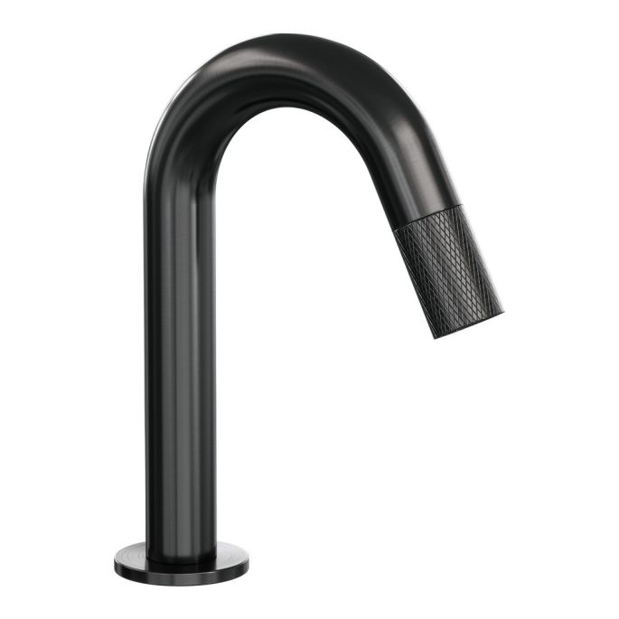 Brauer Carving 5-GM-321 surface-mounted basin tap with curved spout gunmetal brushed PVD