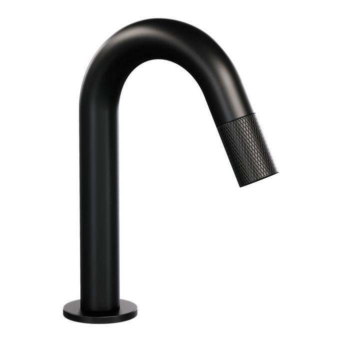 Brauer Carving 5-S-321 surface-mounted basin tap with curved spout matte black