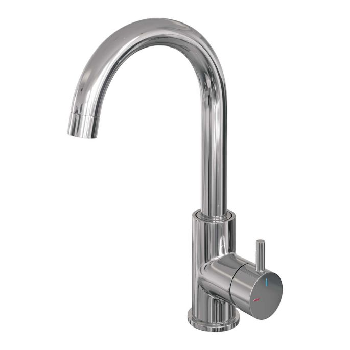 Brauer Edition 5-CE-003-R2 high surface-mounted basin mixer with swivel round spout model B chrome