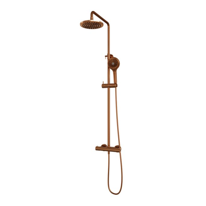 Brauer Edition 5-GK-007-2 surface-mounted thermostatic rain shower SET 02 copper brushed PVD