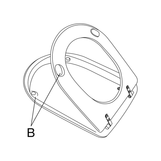 Villeroy en Boch Magnum 92204461 fest eingestellt Scharniere chrom