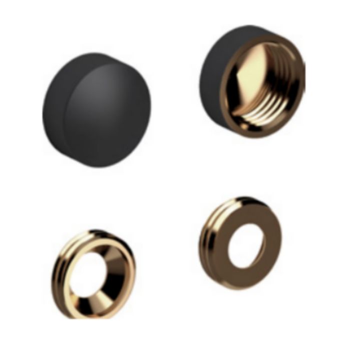 Clou Fold CL1051910021 set van 2 schroef afdekkapjes mat zwart