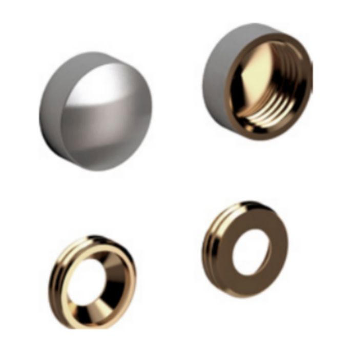 Clou Fold CL1051910041 set van 2 schroef afdekkapjes rvs geborsteld