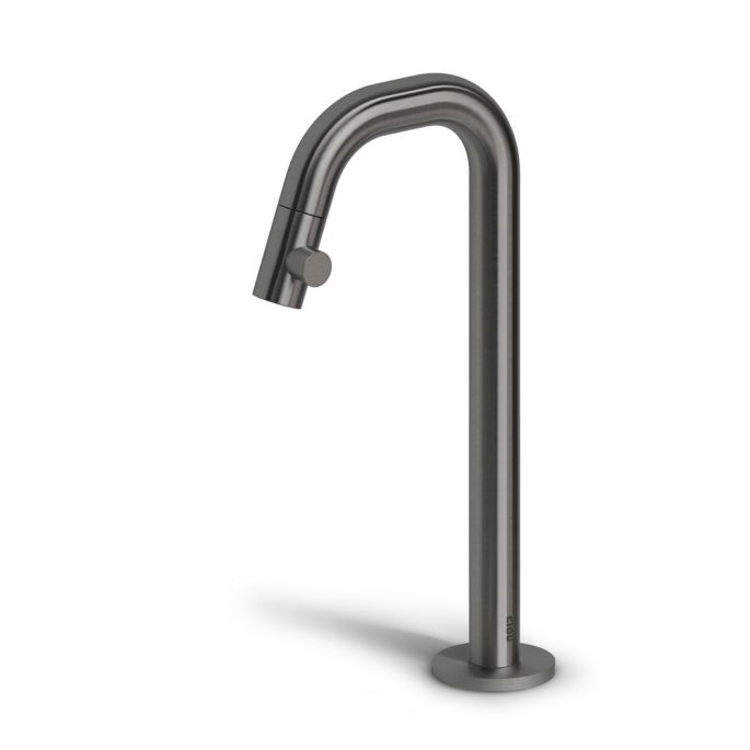 Clou Kaldur CL060500584R staande fonteinkraan met korte uitloop, hoge versie, gunmetal geborsteld PVD