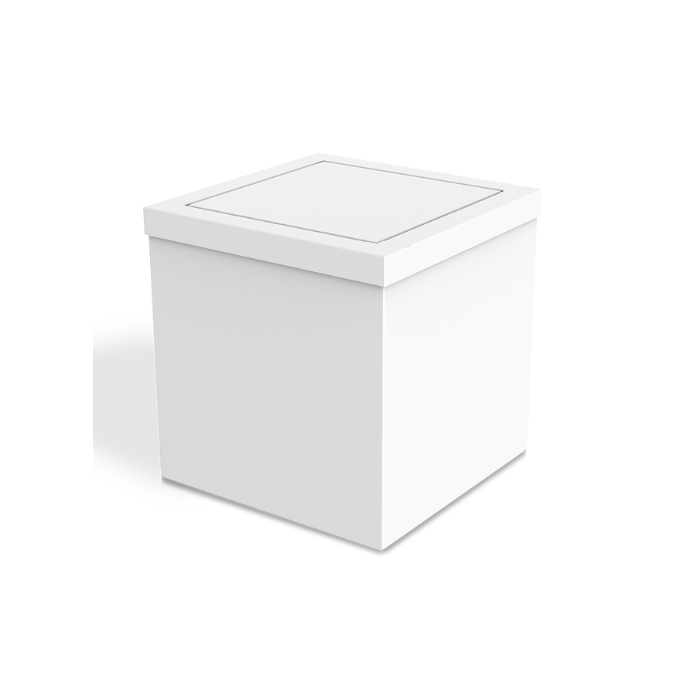 Decor Walther 0611450 DW 114 afvalbak 20x20x20cm met deksel mat wit
