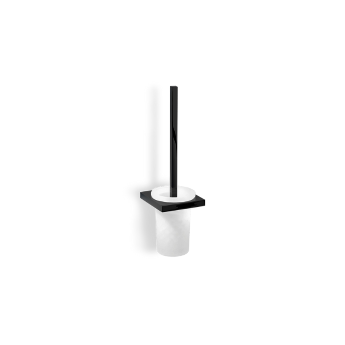Decor Walther 0654260 DW 94 toiletborstelgarnituur wand gesatineerd glas/ mat zwart