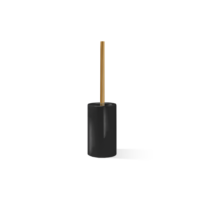 Decor Walther 0826065 DW 6100 toiletborstelgarnituur staand porselein zwart/ goud