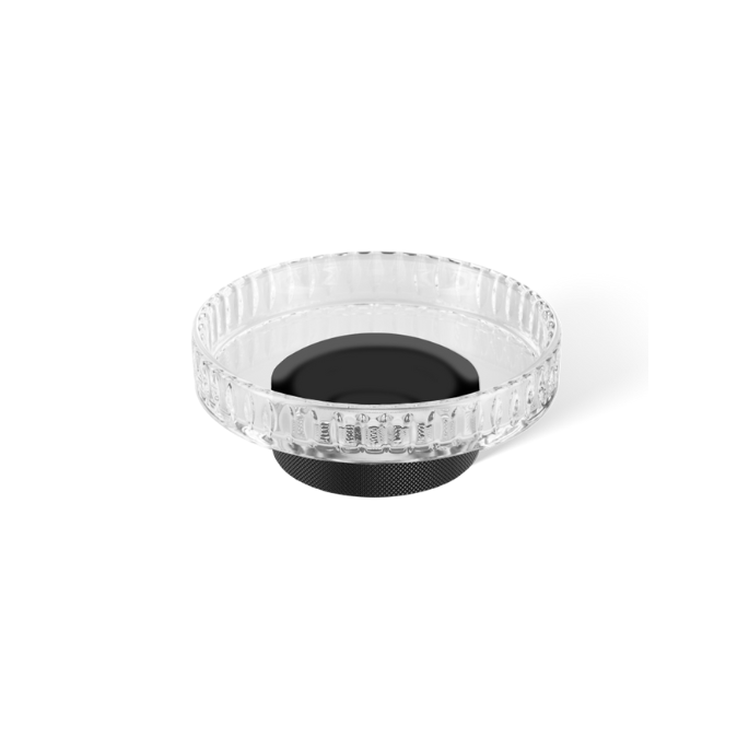 Decor Walther 0854760 CLUB STS soap dish matte black/ clear glass
