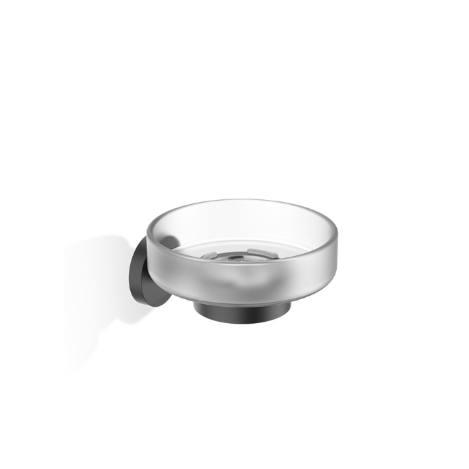 Decor Walther Basic 0530760 BA WSS soap holder white satin glass/ matte black