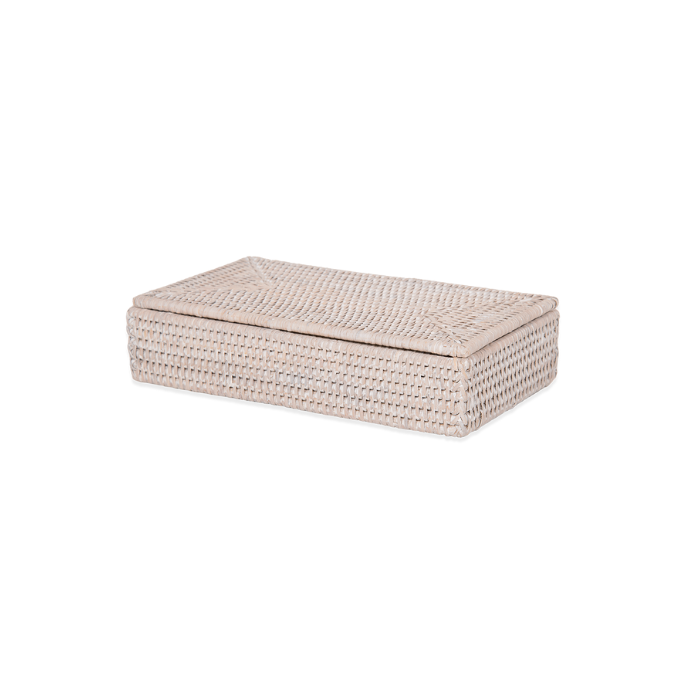 Decor Walther Korb 0941591 Korb BMD Mehrzweckbehälter mit Deckel helles Rattan