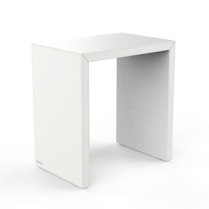 Decor Walther Brownie 0942950 BROWNIE SIDE krukje kunstleder wit