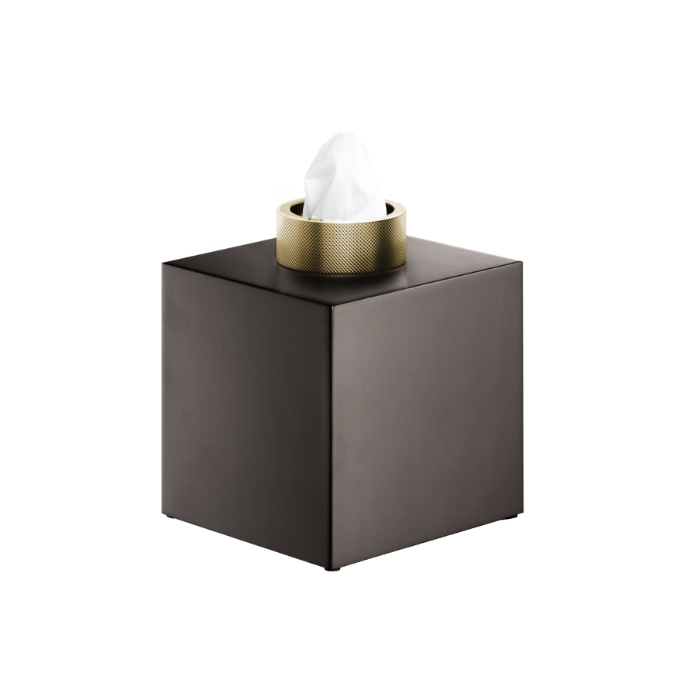 Decor Walther Papiertuchbox Club 0858667 CLUB KB mattes dunkles Metall und mattes Gold