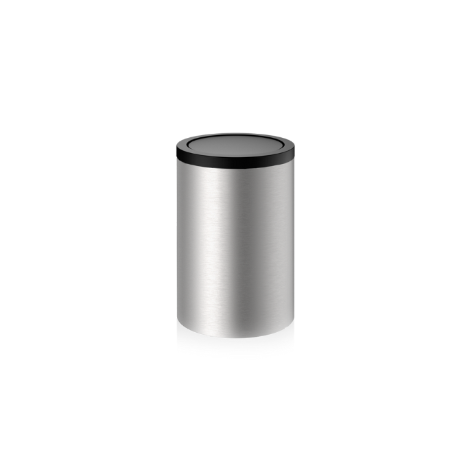 Decor Walther Mikado Tec 0607978 DW 124 Abfallbehälter mit Deckel Edelstahl gebürstet/mattschwarz