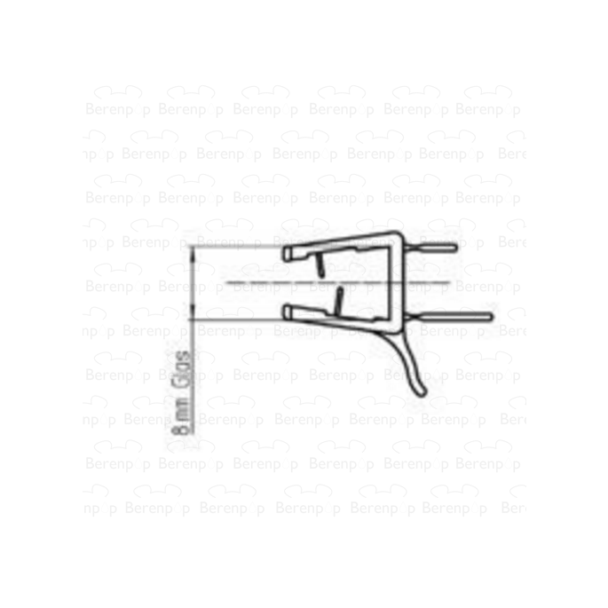 Duscholux 250353.01.007.000 Drainageprofil gebogen links, 86cm, 6-8mm