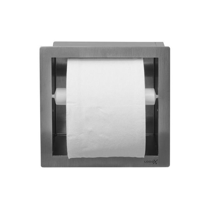 Looox Closed CL4 toiletrolhouder inbouw RVS