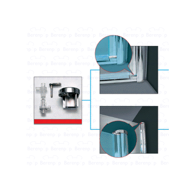 Inda Only You 800 RBPL024AN scharnierdelenset voor draaideur rechts *niet meer leverbaar*