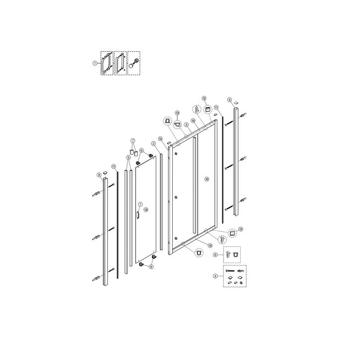 Huppe Alpha 2 - Classics 2 - X1 Flex, 042627 set afdekkapjes, 4 stuks