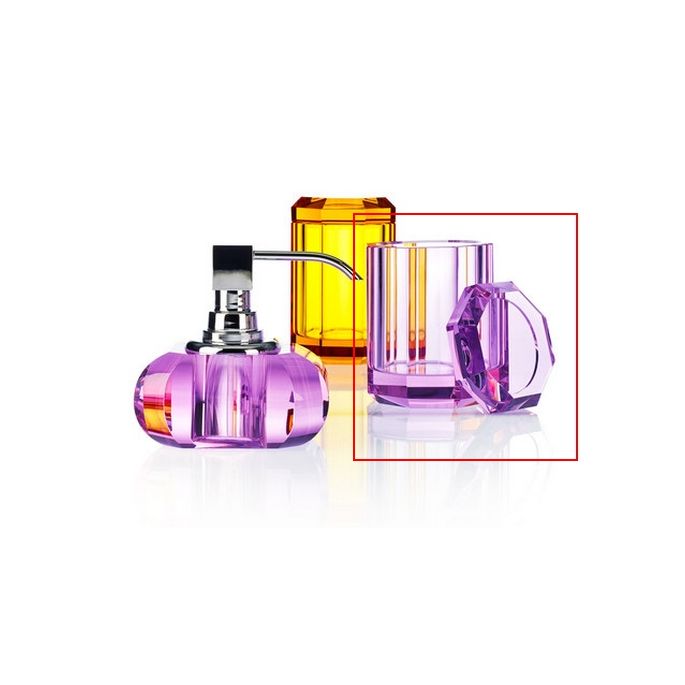 Decor Walther Kristall 0931480 KR BMD Box mit Deckel Violett Kristall