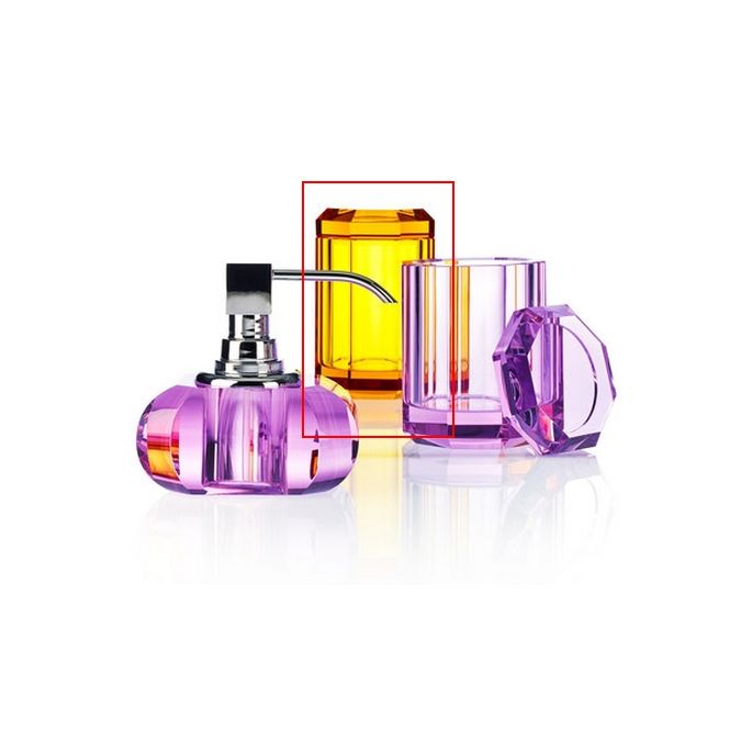 Decor Walther Crystal 0931481 KR BMD box met deksel Amber Crystal