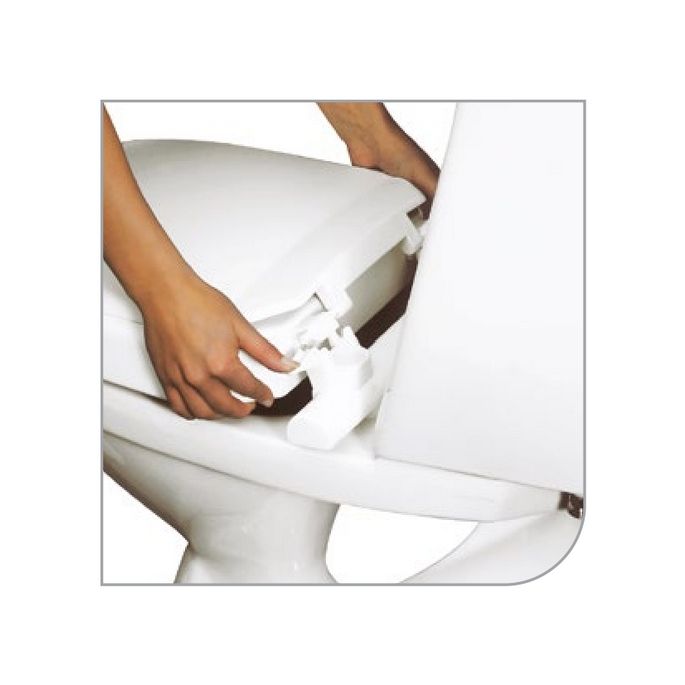 Etac Hi-Loo 80301106 toilet riser with lid 6cm fixed-mounted white