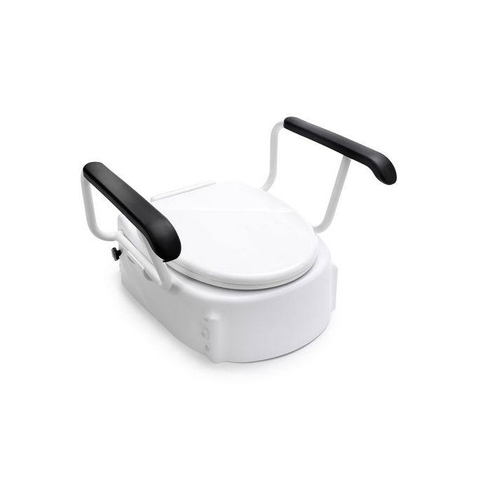 Handicare (Linido) 10659 toilet riser with folding armrests and lid white
