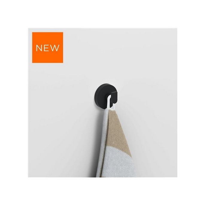 Clou Flat CL090206421 set van 2 kledinghaken mat zwart