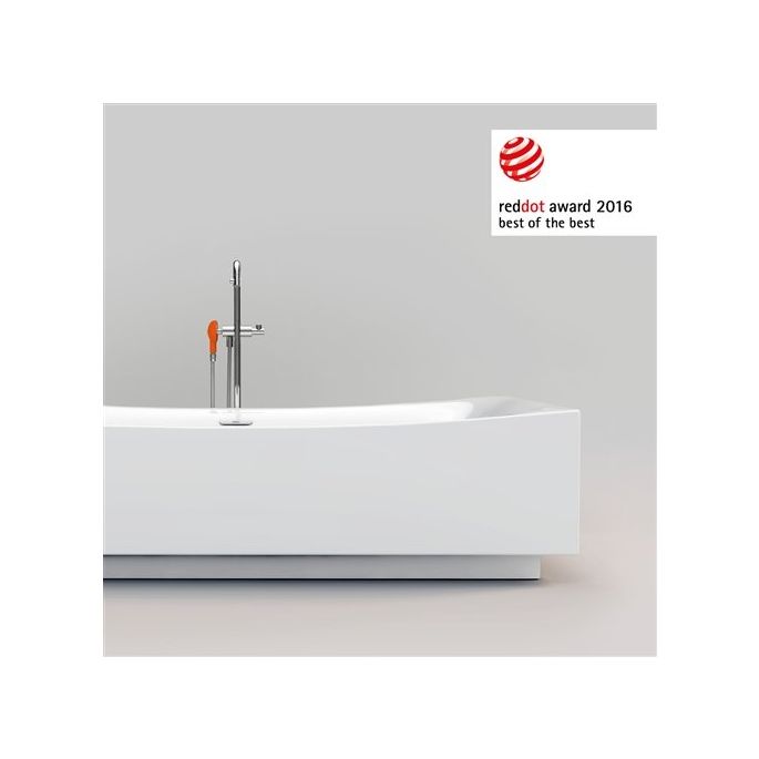 Clou Kaldur CL062500529 vrijstaande badkraan zonder handdouche chroom