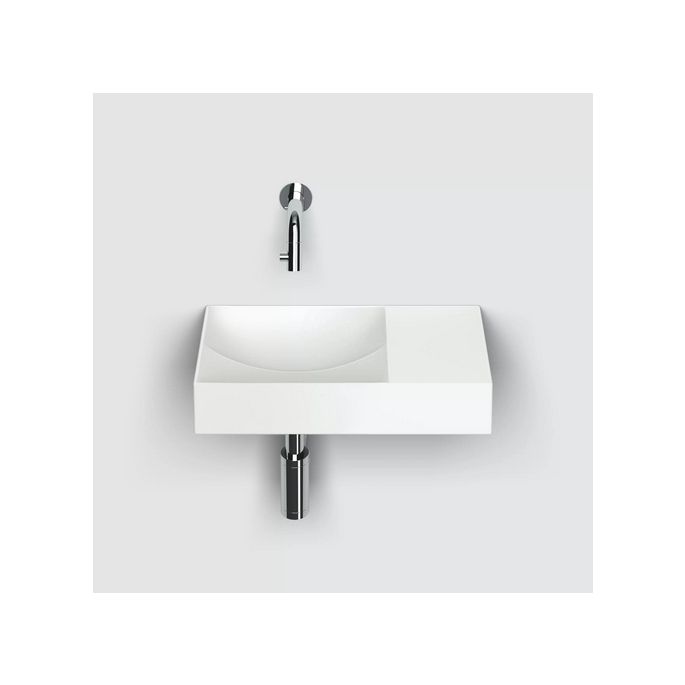 Clou Vale CL0302161R fontein 38x19cm zonder kraangat rechts mat wit keramiek