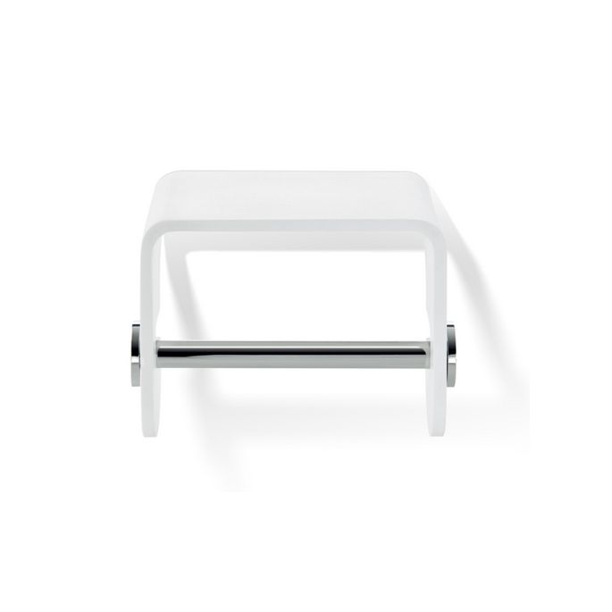 Decor Walther 0974555 Stone TPH4 toiletrolhouder wit/ RVS geborsteld