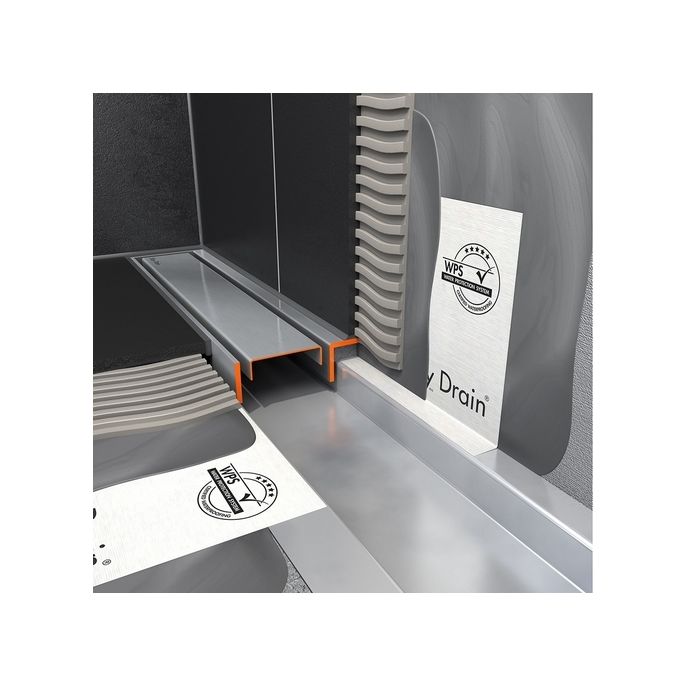 Easy Drain Compact 50 TAF Wand EDCOMTAFW180050 Duschrinn 180cm Seitenauslauf