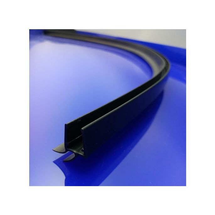 Exa-Lent Universal DS691008 Viertelkreis schwarzes Duschprofil 2 Klappen 100cm - 8mm
