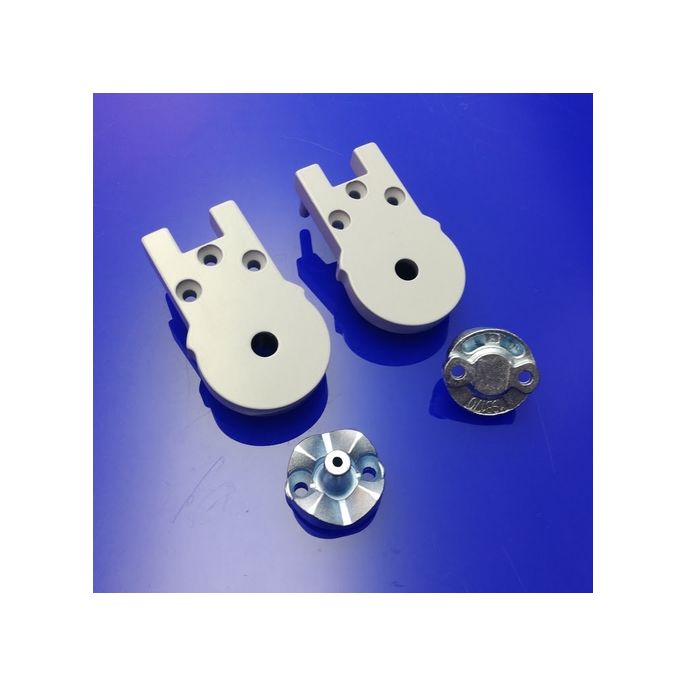 HSK E100082-1-01 pivot bearings for shower door, top/bottom, alu matte silver