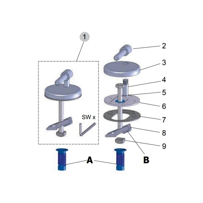 Ideal Standard Connect EV286AA set van 2 scharnieren chroom