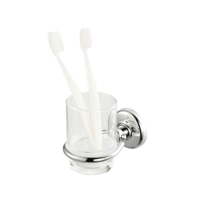 Geesa Hotel 915302-02 glass holder with glass chrome