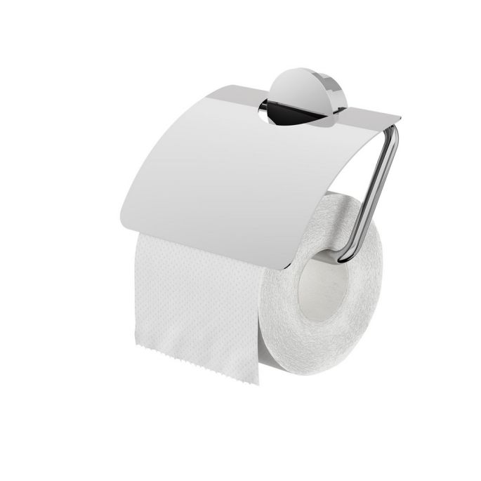 Geesa Opal Chrome 917208-02 toilet roll holder with flap chrome
