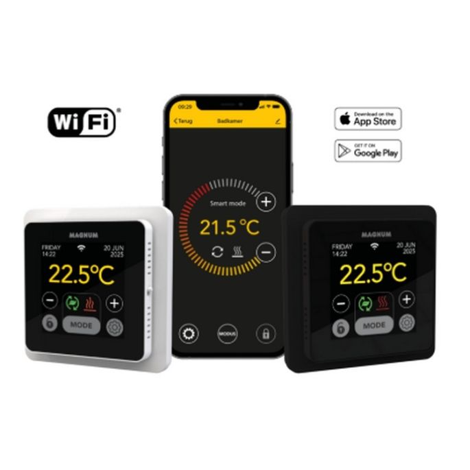 Magnum 825400 Remote Control 2 WiFi thermostaat incl. vloersensor Polarwit – RAL 9010
