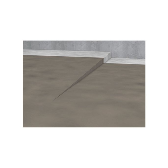 Blanke Aqua Keil 7552856110L afschotprofiel douchevloer 1480x11x32 links mat zwart