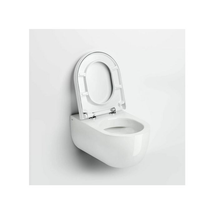 Clou Hammock CL0401060 Rimless 56cm wandtoilet met toiletzitting glanzend wit