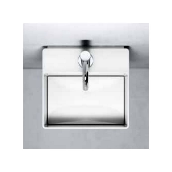 Clou New Flush 1 CL031341002 fontein 28x27cm met vlakke afvoerplaat aluite wit