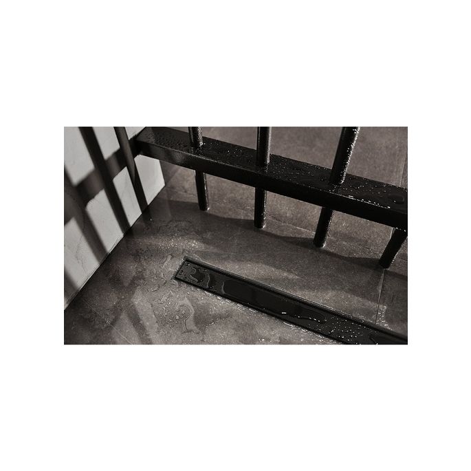 Easy Drain Compact 50 TAF Black EDM1TAFZM100050B douchegoot 100cm zijuitloop